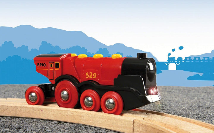 BRIO World Mighty Red Action Locomotive - Battery-Powered Train for Kids 3 Years Up