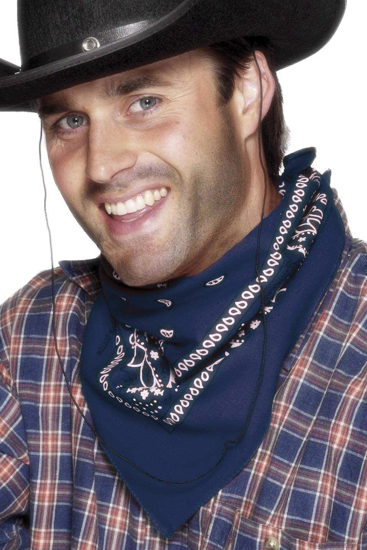 Smiffy's Western Bandana Halsdoek - Blauw