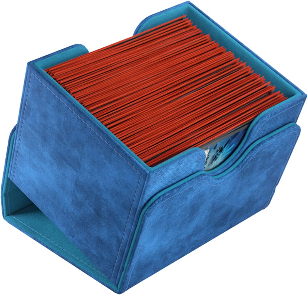 Gamegenic Sidekick 100+ XL Card Box - Holds 100 Double-Sleeved Cards, Blue 2
