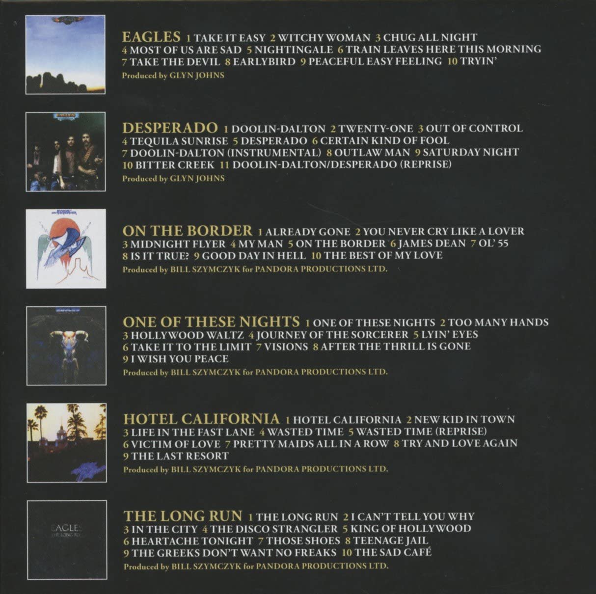 Eagles - The Studio Albums 1972-1979 Audio CD 2