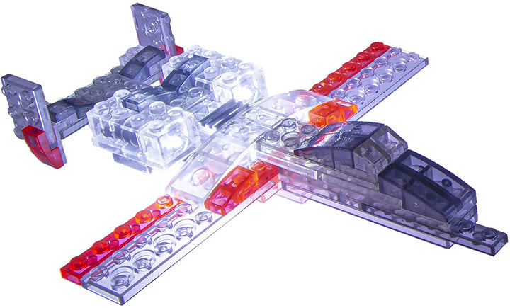 Laser Pegs 5-in-1 VTOL Sparhawk - Light-Up Building Set for Ages 3+