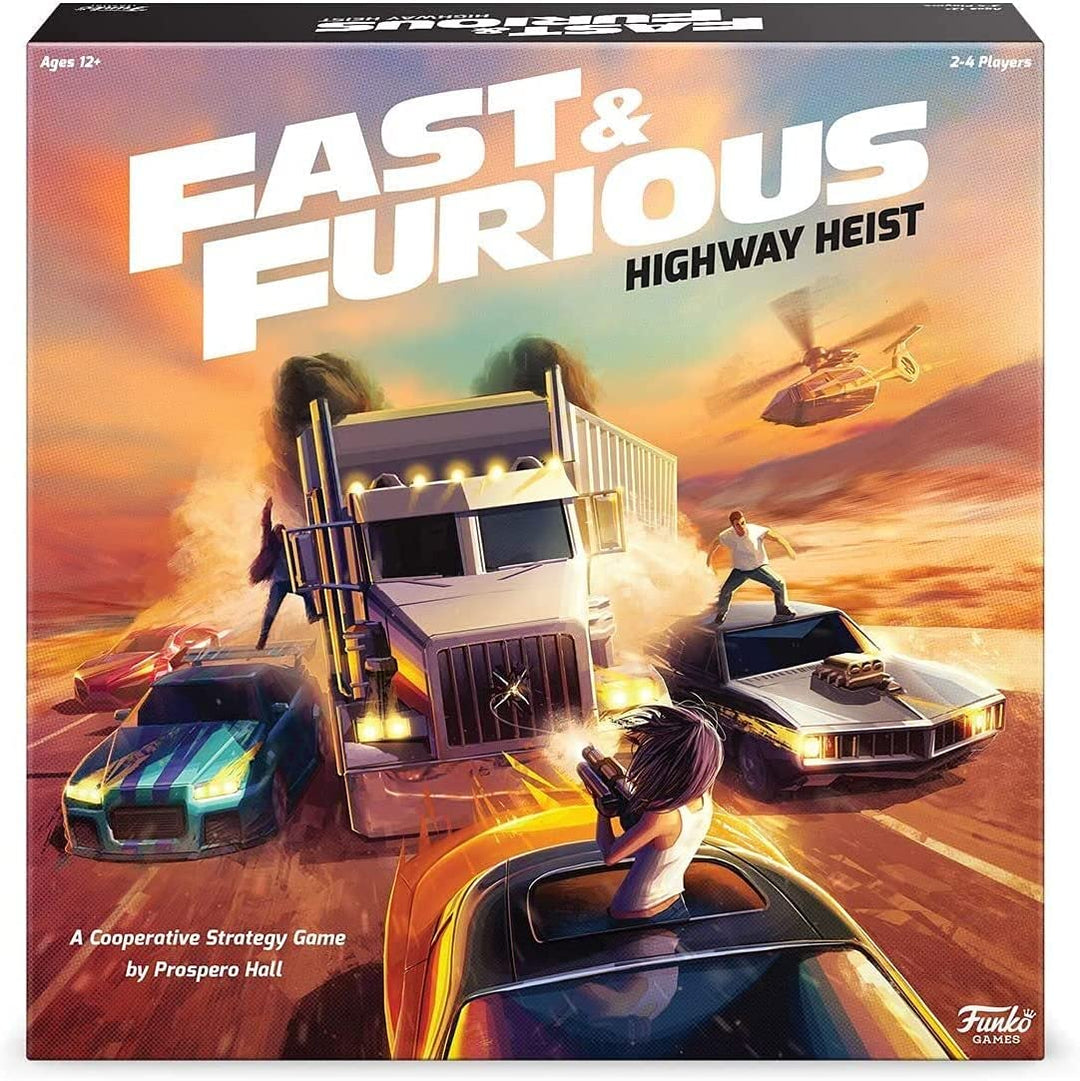 Das auf Mission basierende kooperative Strategie-Brettspiel „The Fast And Furious: Highway Heist“.