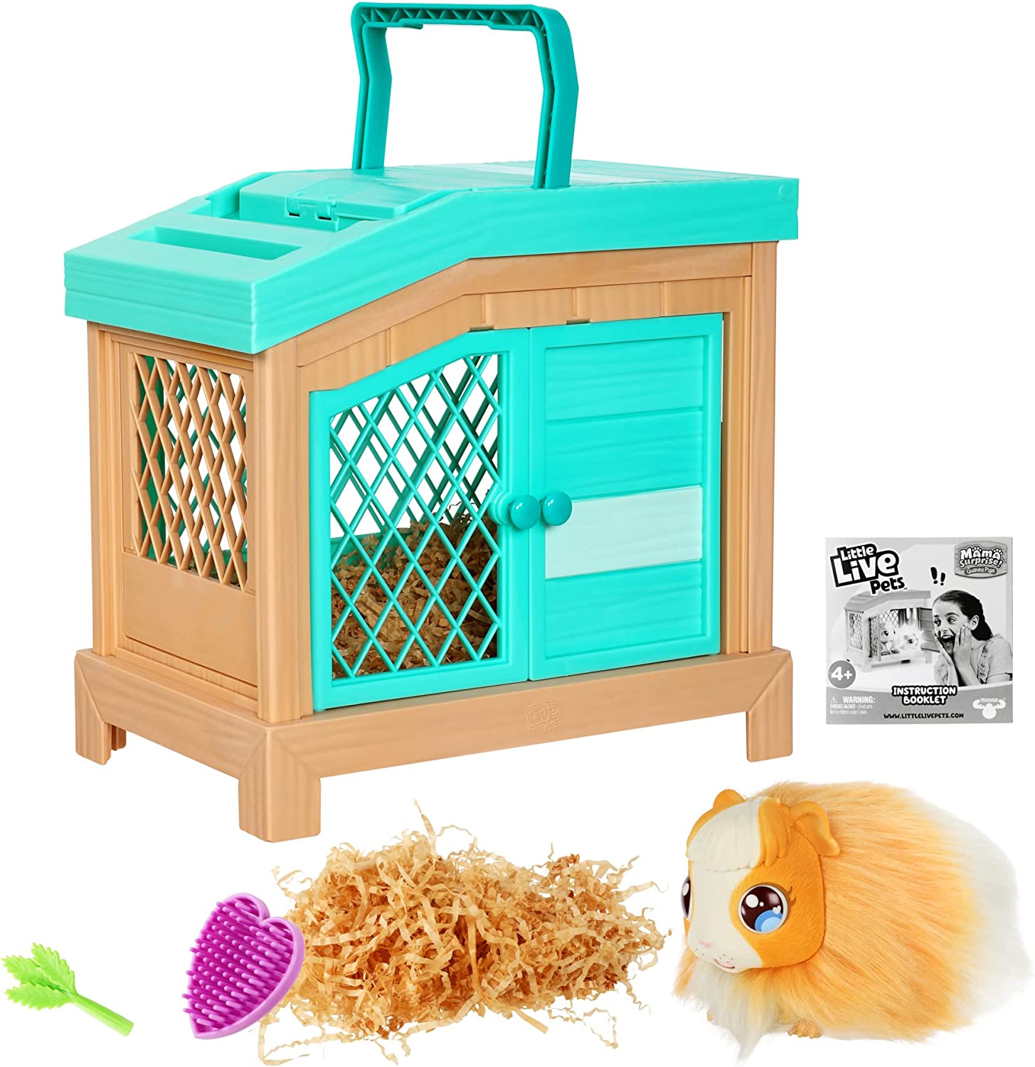 Little Live Pets Mama Surprise Bunny Interactive Playset - Electronic Plush with Hutch for Kids 4-12