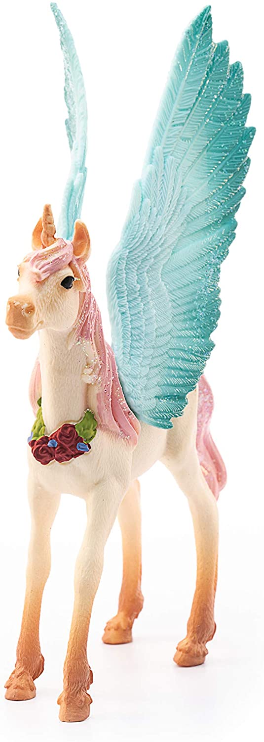 Schleich Bayala 70575 Dekoriertes Einhorn Pegasus, Fohlen