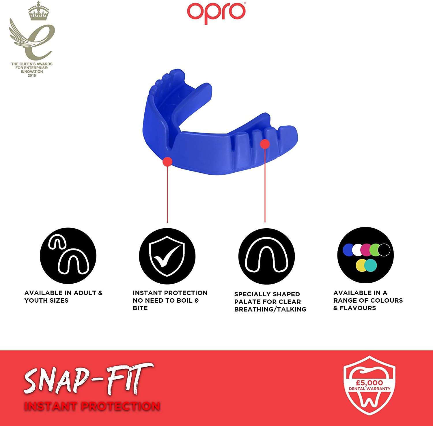 Opro Snap Fit Junior Mouthguard - Mint Green 2