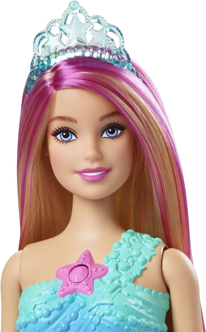 Barbie Dreamtopia Twinkle Lights Meerjungfrau-Puppe mit Leuchtfunktion, 3 bis 7 Jahre