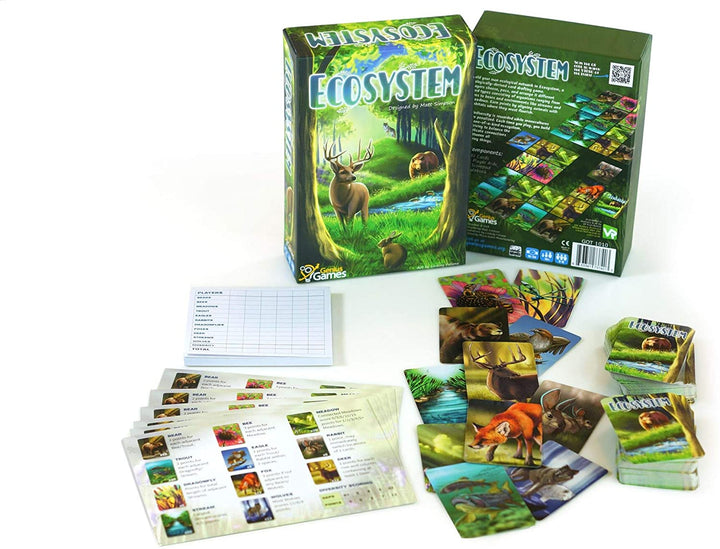 Genius Games – 74568 Ökosystem- und Ökologie-Brettspiel – lehrreich, Wildtiere, Natur, Biologie, Tiernahrungskette, Lebensraum – Stamm – Wissenschaft