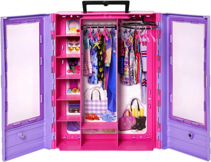 ?Barbie Fashionistas ultimatives Schrankzubehör, durchscheinende Türen, Stauraum