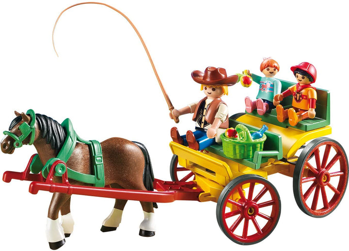 Playmobil 6932 Country Horse-Drawn Wagon with Children and Driver