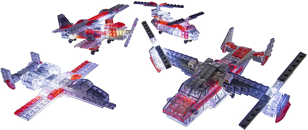 Laser Pegs 5-in-1 VTOL Sparhawk - Light-Up Building Set for Ages 3+