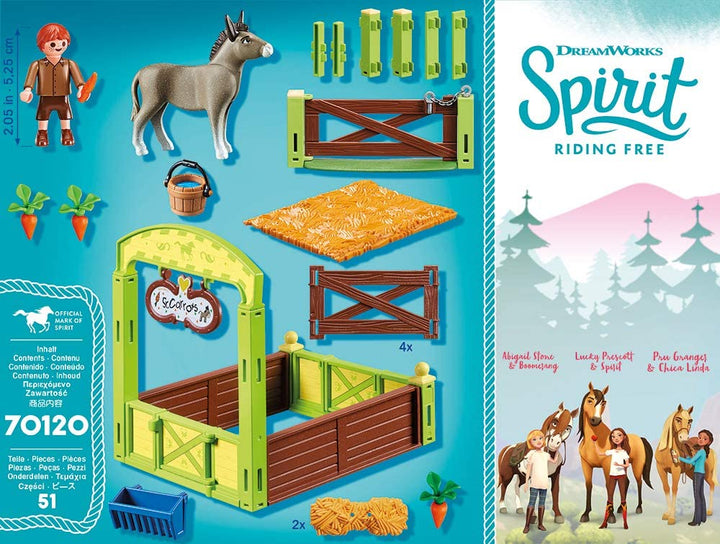 Playmobil 70120 Dream Works Spirit Snips and Senor Carrots with Horse Stall