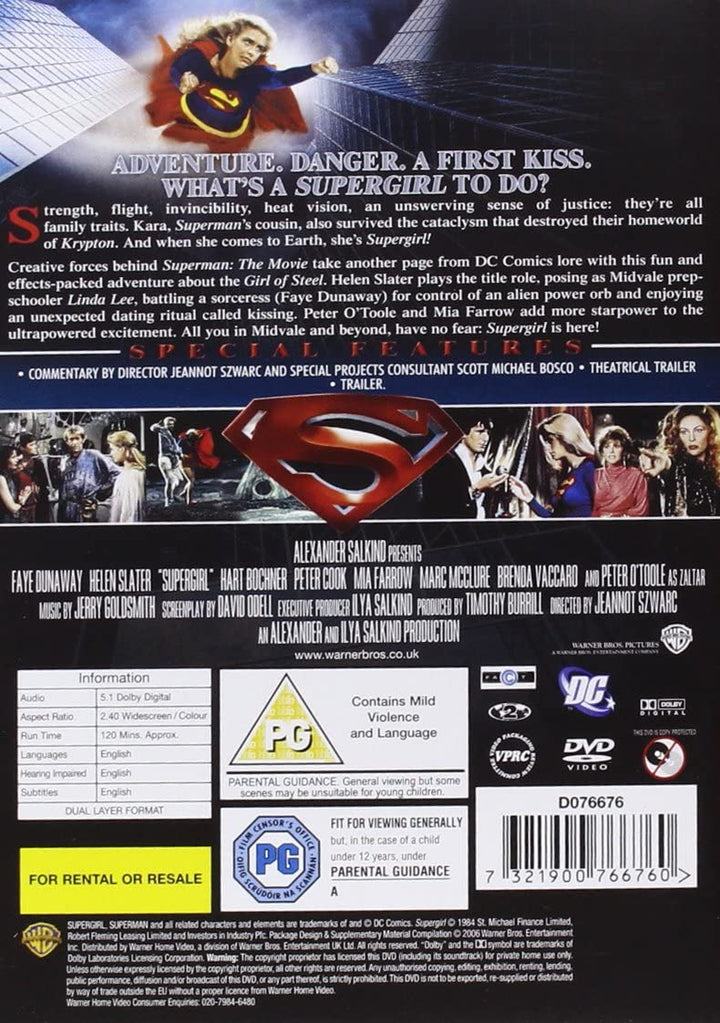 Supergirl (1984) - Action Superhero Adventure [DVD]