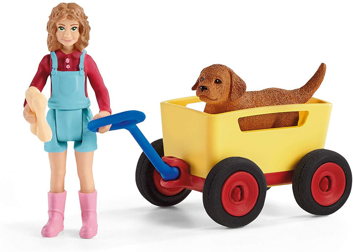 Schleich 42543 Farm World Welpenwagenfahrt