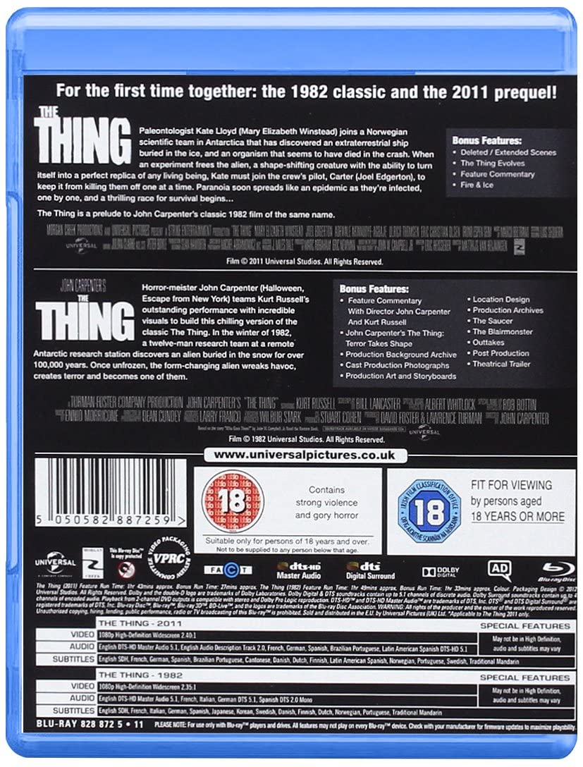 The Thing (1982) & The Thing Prequel (2011) - Blu-ray Double Pack