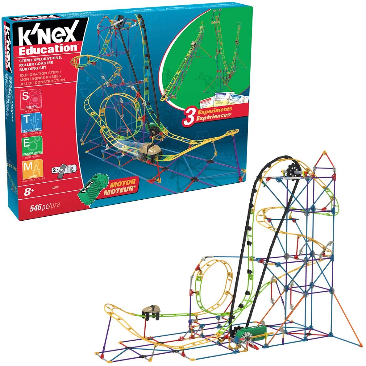 K"nex STEM Explorations Roller Coaster Building Set - Motorized Educational Playset for Ages 8+ 1