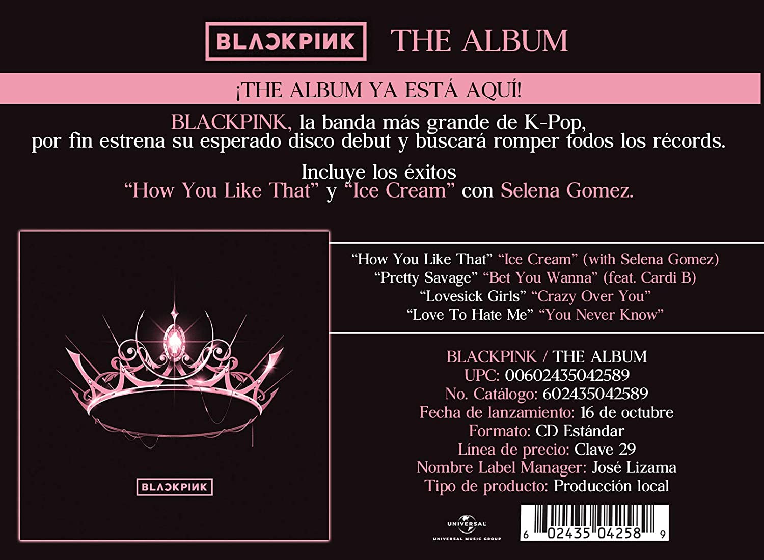 BLACKPINK - THE ALBUM [Audio CD] 2