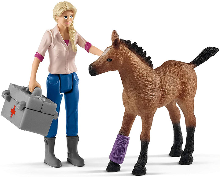 Schleich 42486 Tierarztbesuch Stute und Fohlen