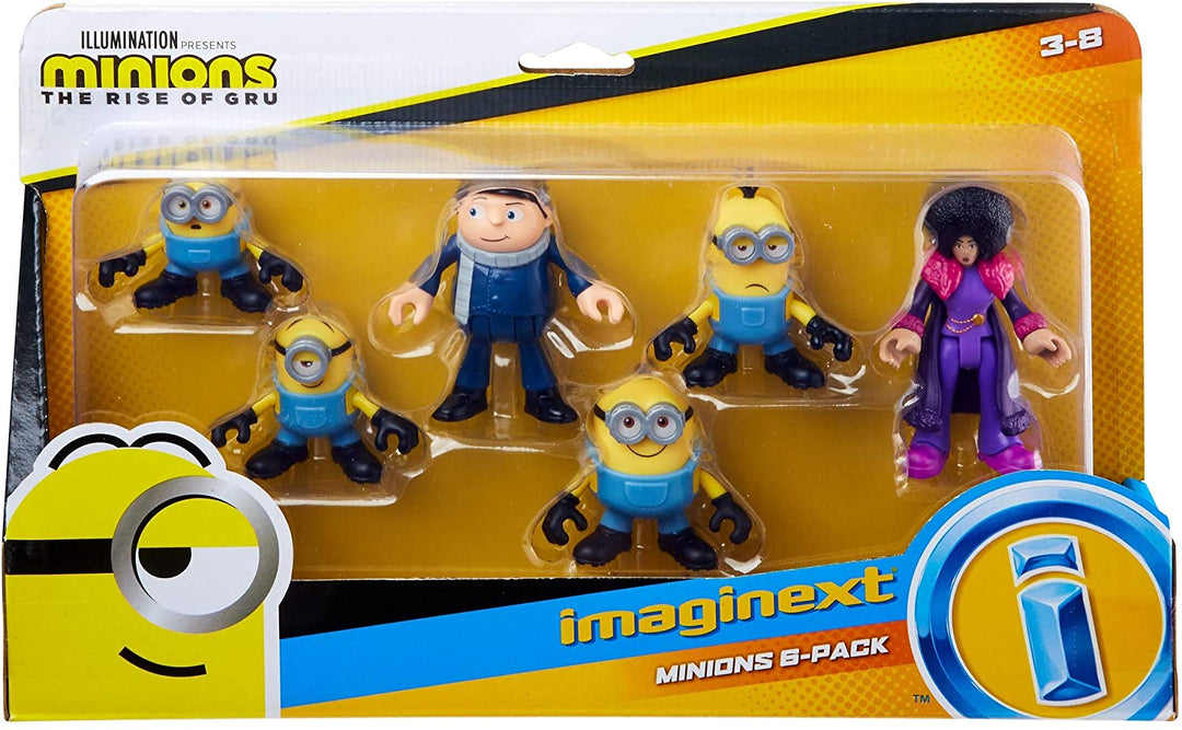 Fisher-Price Minions Figure Pack - 6-Piece Imaginext Action Set for Kids Ages 3-8