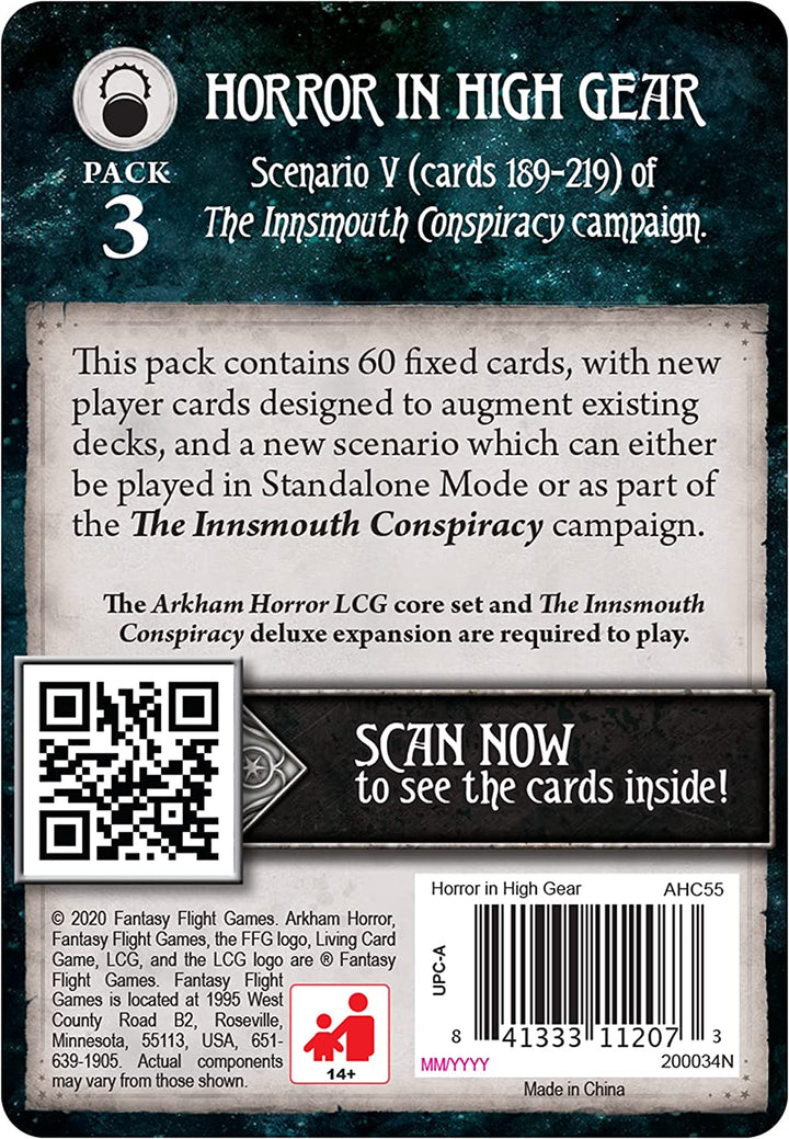 Fantasy Flight Games Arkham Horror: The Card Game Horror in High Gear Mythos Pack (AHC55)