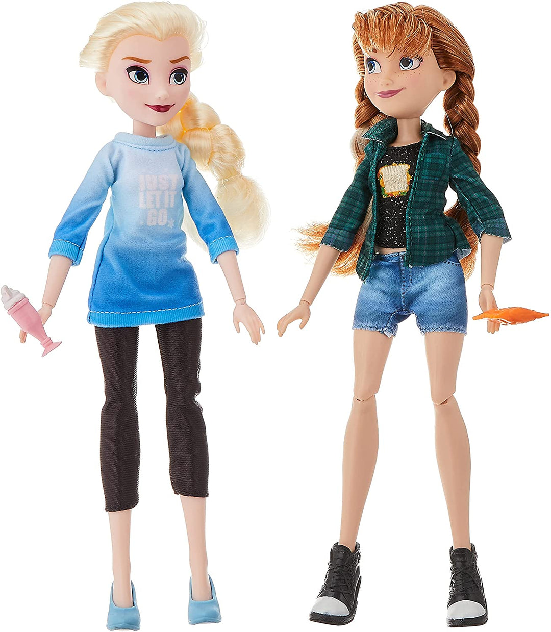 Disney Princess Ralph Breaks the Internet Elsa & Anna Dolls - Comfy Fashion 2-Pack for Ages 3+