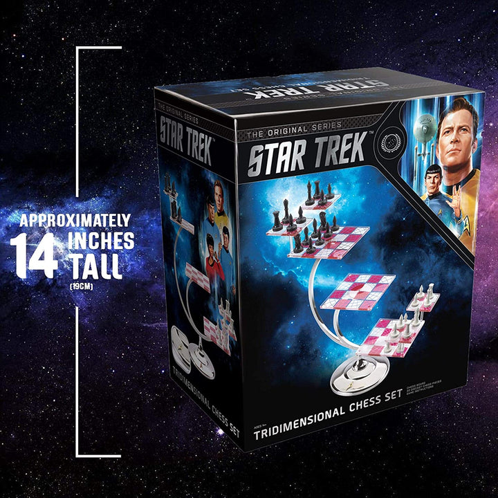 The Noble Collection Star Trek Tri-Dimensional Chess Set Replica with Acrylic Boards & Rule Book