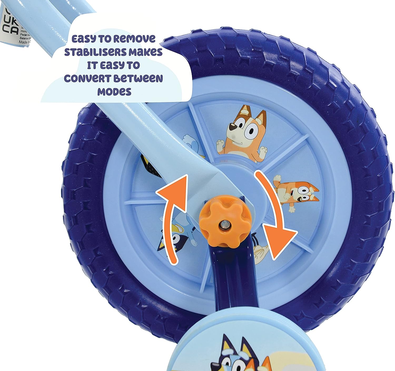 Bluey 2in1 10" Training Bike - Convertible Balance & Pedal Bike for Kids 9