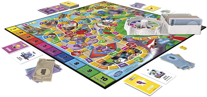 Das Spiel des Lebens, Familienbrettspiel für 2 bis 4 Spieler, für Kinder ab 8 Jahren