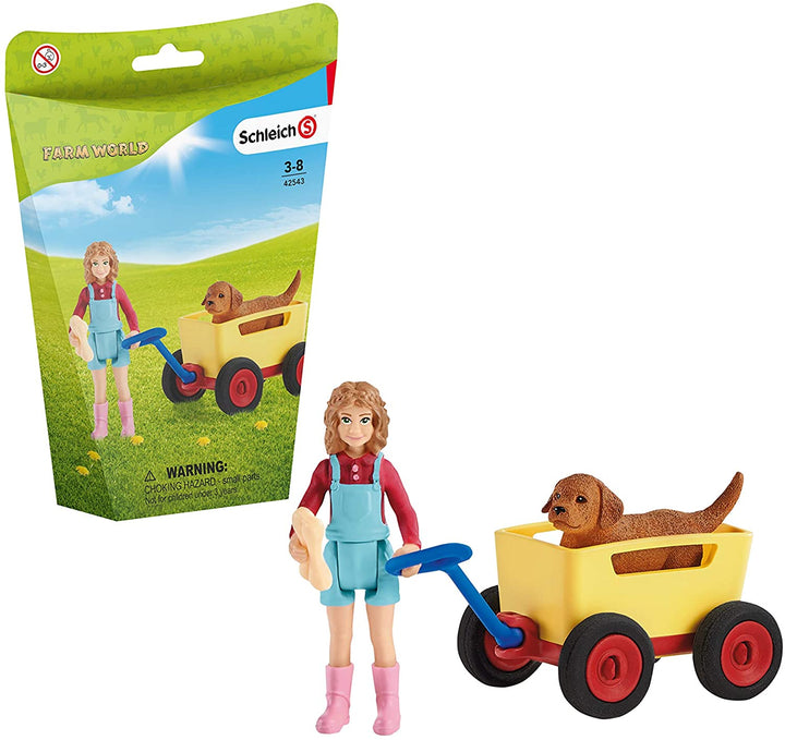Schleich 42543 Farm World Welpenwagenfahrt