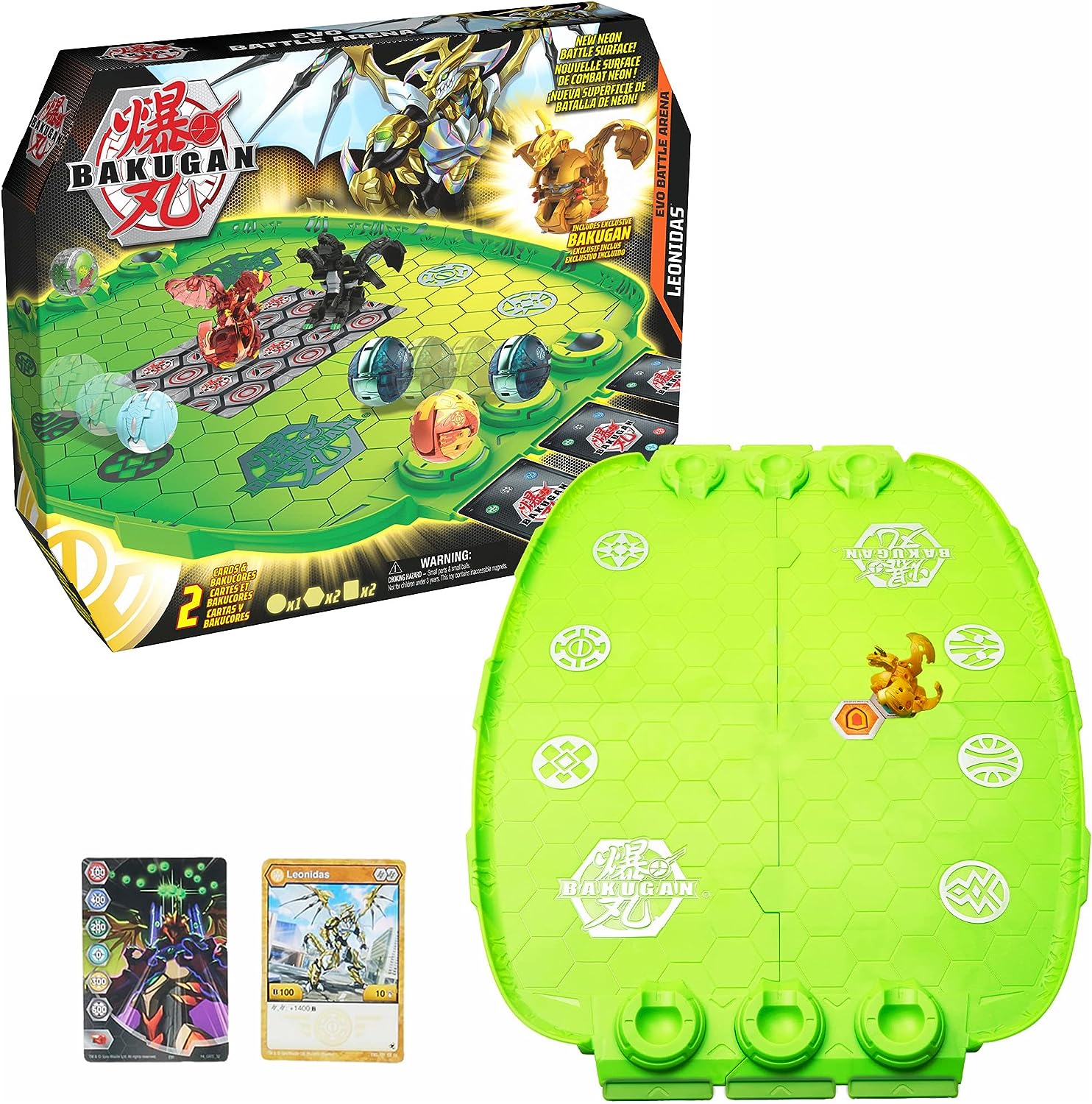 BAKUGAN Evo Battle Arena - Includes Exclusive Leonidas Bakugan for Ages 5-8 1