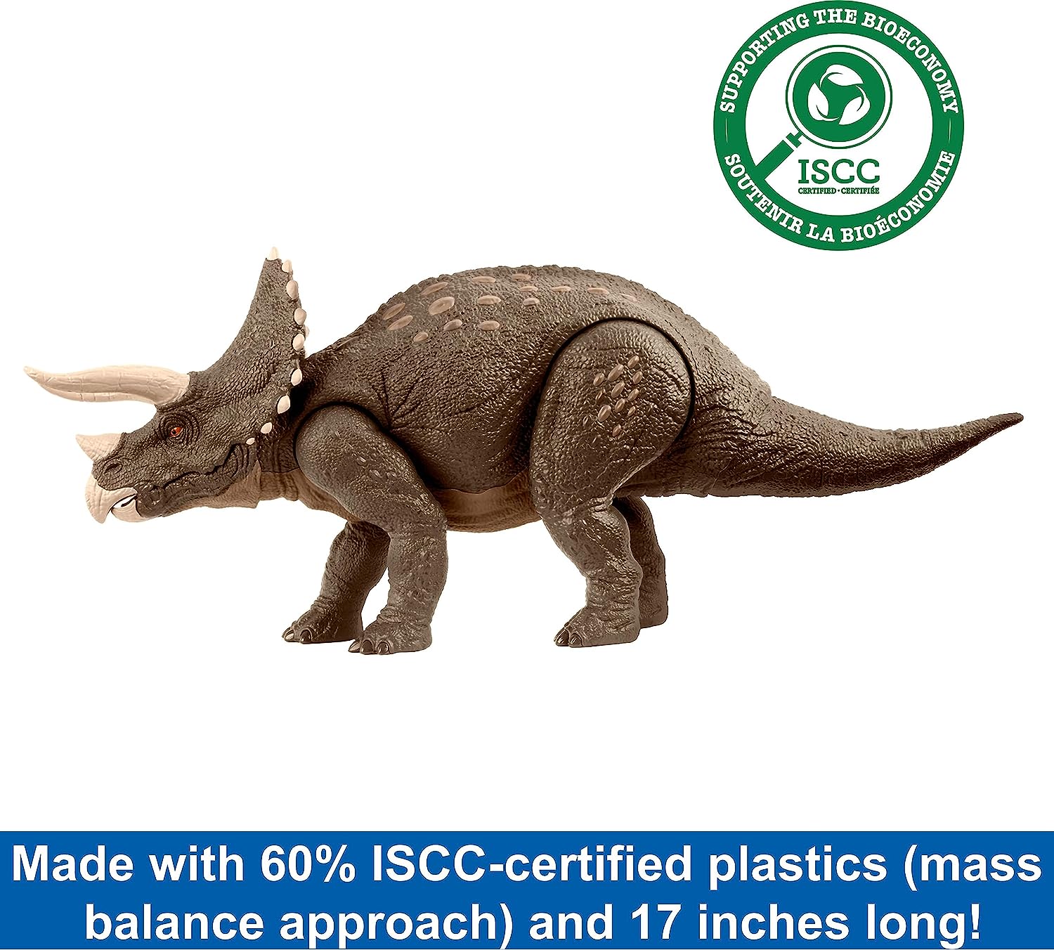 Jurassic World Habitat Defender Triceratops - Dinosaur Action Figure 2
