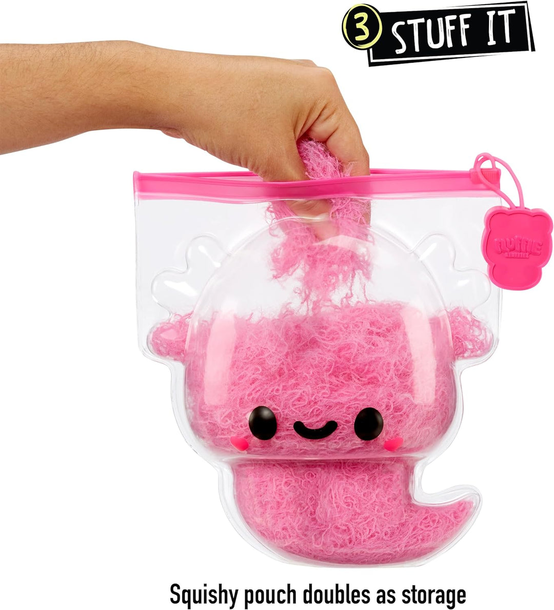 Fluffie Stuffiez Small Collectible Axolotl Plush - 3 Ways to Play for Kids 4+