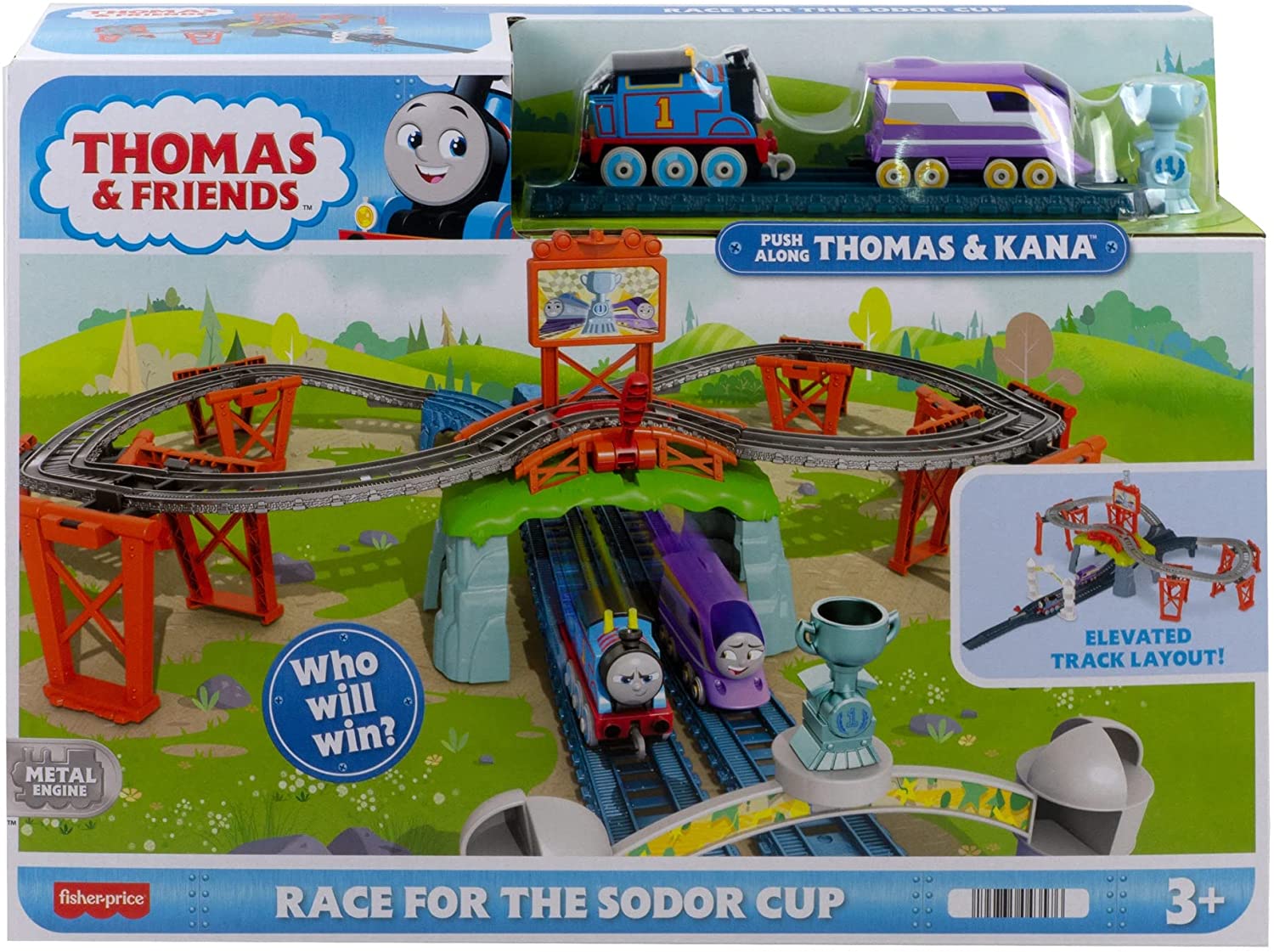 Thomas & Friends Race for the Sodor Cup Push-Along Train Set - Head-to-Head Racing for Ages 3+ 2