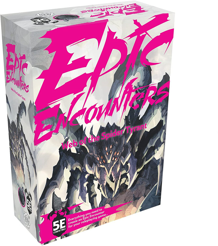 Epic Encounters: Web of the Spider Tyrant – RPG-Fantasy-Rollenspiel-Tischspiel mit 20 detaillierten Miniaturen, doppelseitiger Spielmatte und Game-Master-Abenteuerbuch mit Monsterstatistiken, 5E-kompatibel