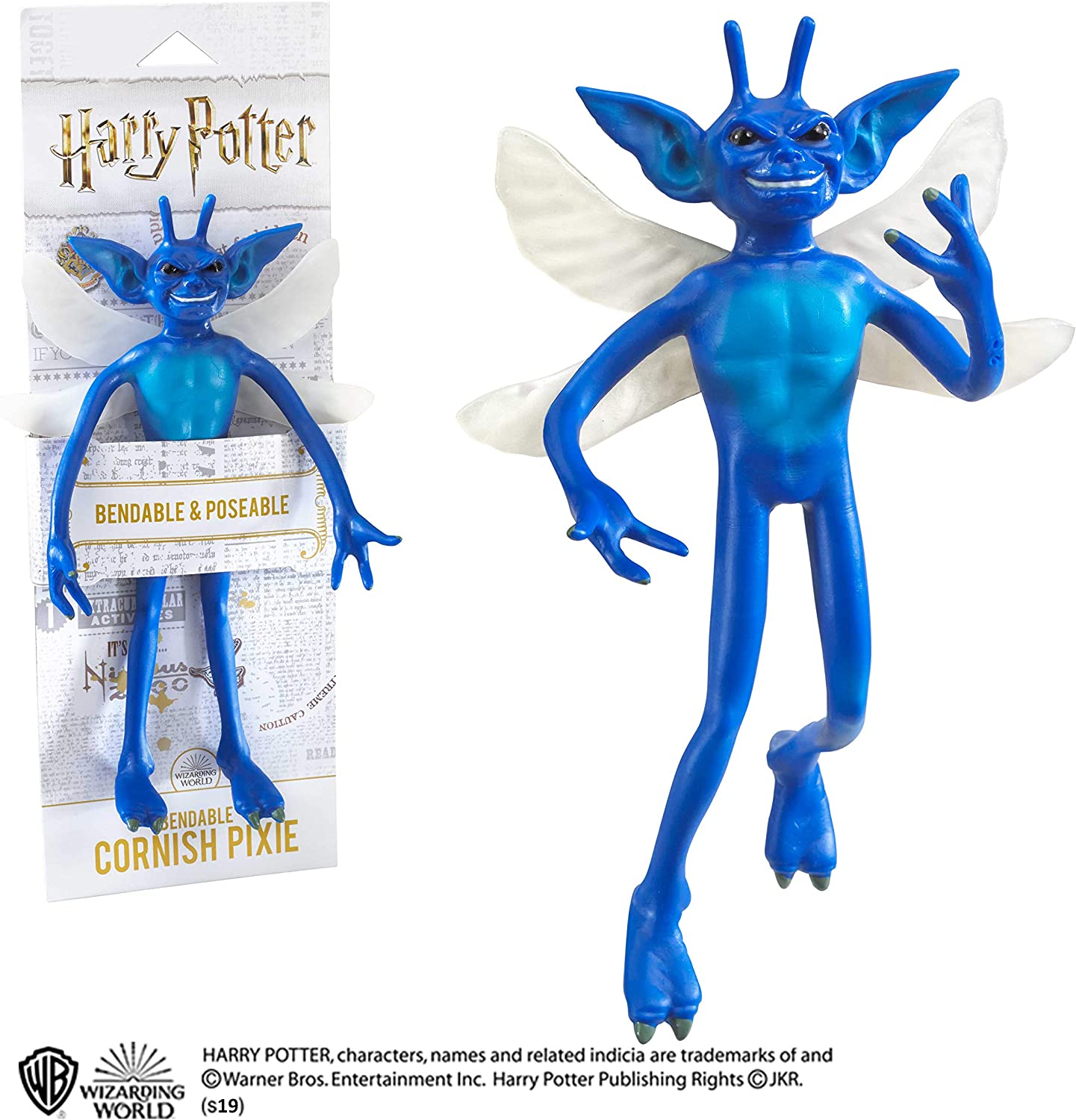 The Noble Collection Bendable Cornish Pixie Figure - 7in Posable Harry Potter Toy 1