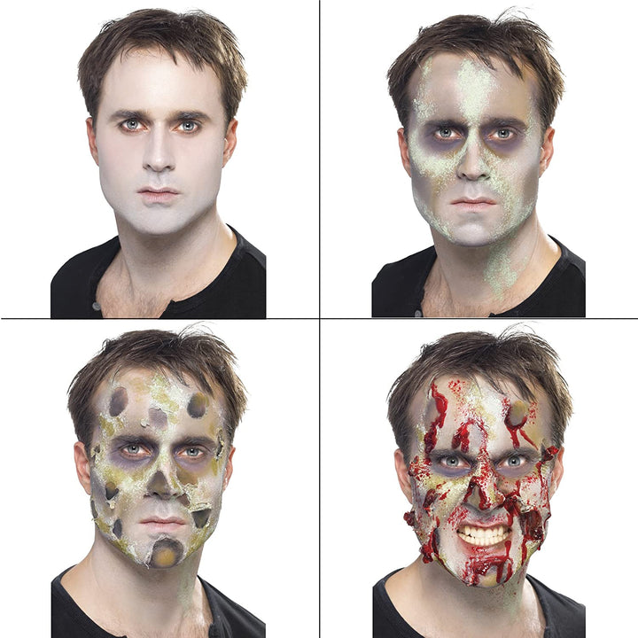 Smiffys Make-Up FX, kit completo per zombie, Facepaint