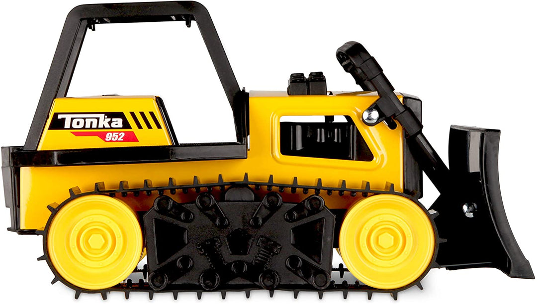 Tonka 6027 Steel Classic Bulldozer, Bulldozer Truck Toy for Children, Kids Construction Toys for Boys and Girls, Vehicle Toys for Creative Play, Toy Trucks for Children Aged 3+