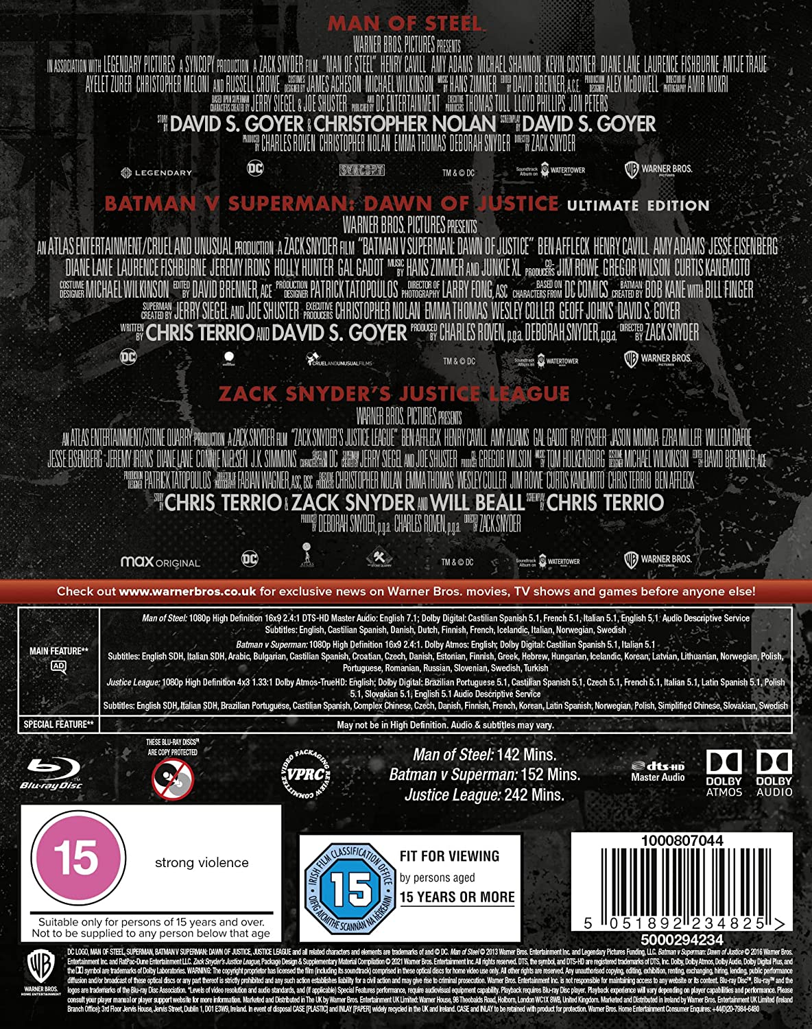 Zack Snyder's Justice League Trilogy (2021) - Blu-ray [Region Free] 2