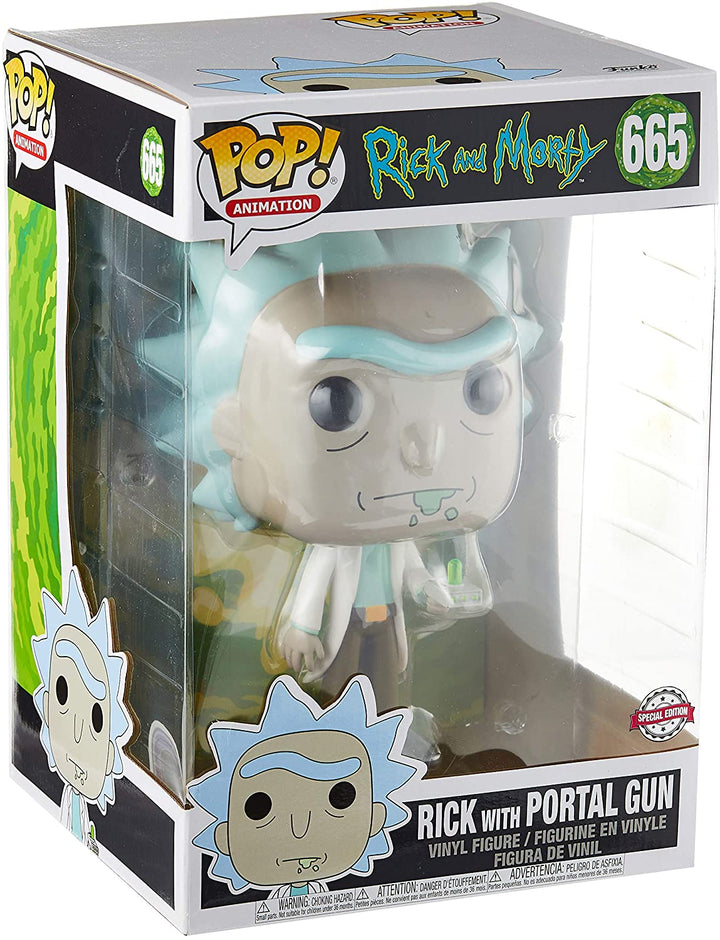 Rick y Morty Rick (con Pistola Portal) 10" Exclusivo Funko 47379 Pop! Vinilo #665