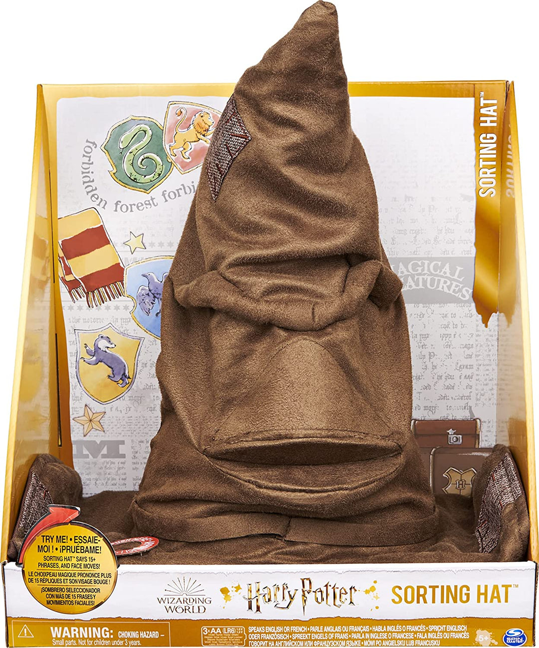 Cappello parlante del mondo magico con 15 frasi per il gioco di Harry Potter