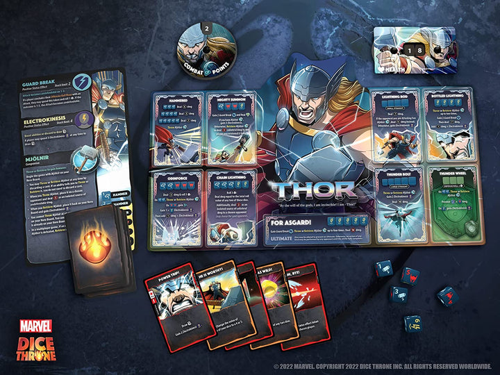 USAopoly Marvel Dice Throne 4-Hero Box - 2-4 Player Strategy Game (DT011-754-002200-04)