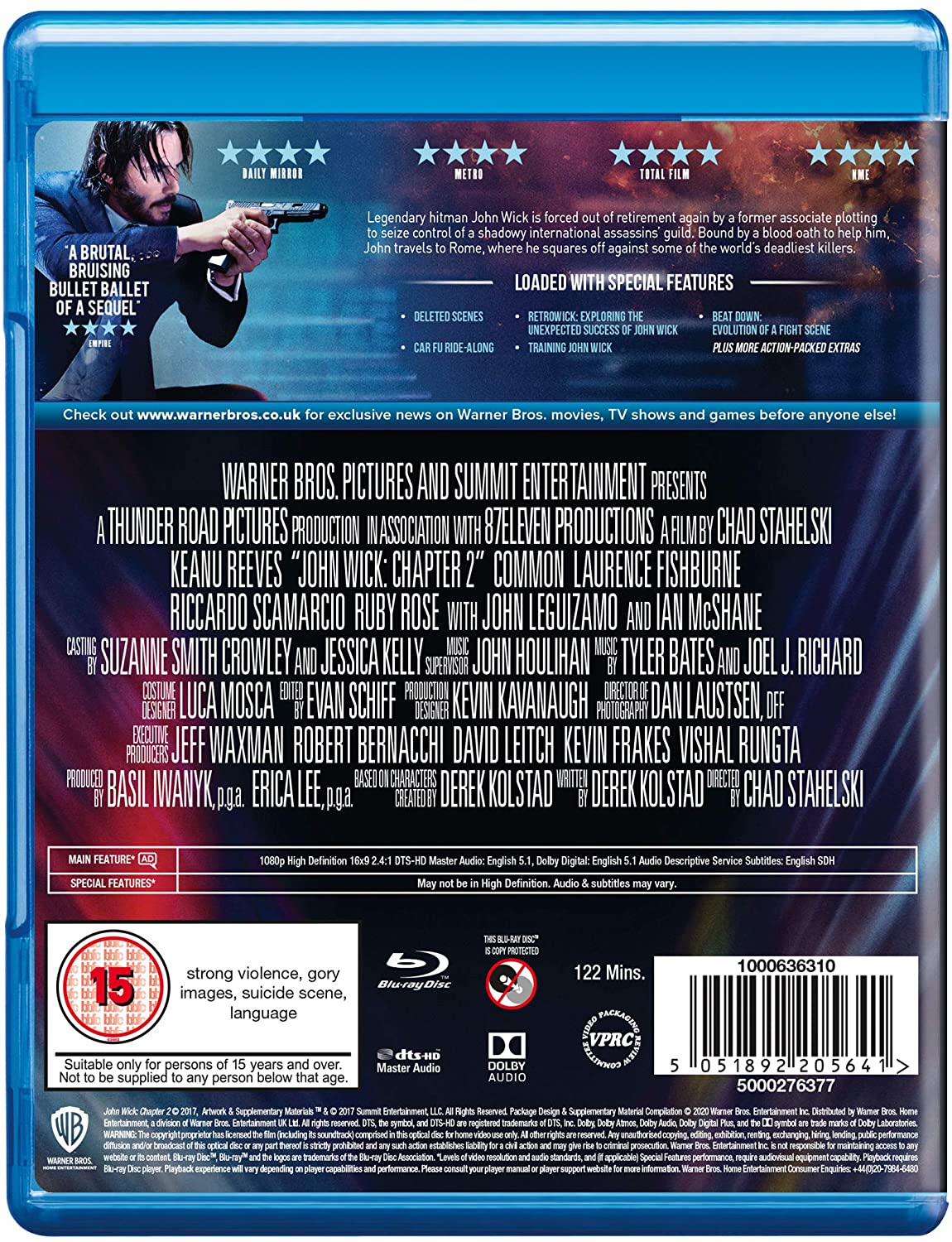 John Wick: Chapter 2 (2017) - Action Thriller [Blu-ray] 2