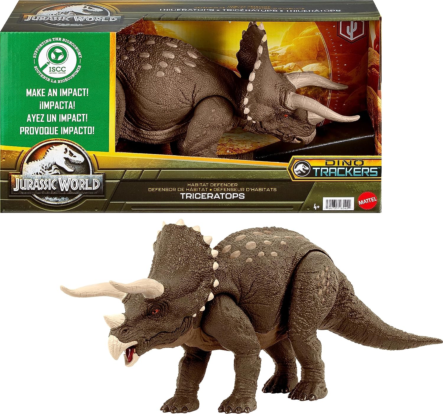 Jurassic World Habitat Defender Triceratops - Dinosaur Action Figure 1