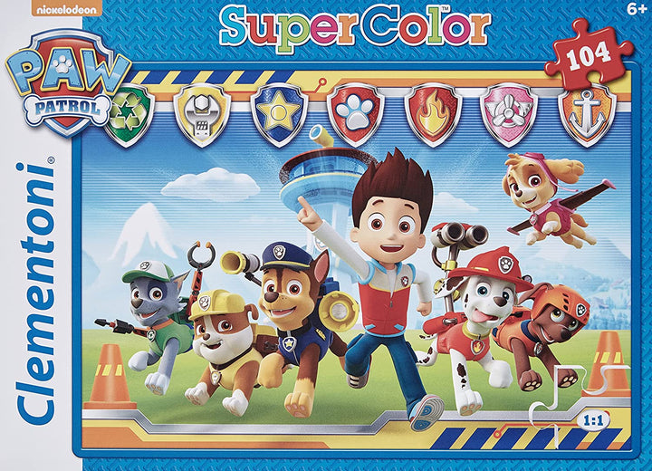 Clementoni Paw Patrol Supercolor Patrol 104-Piece Jigsaw Puzzle