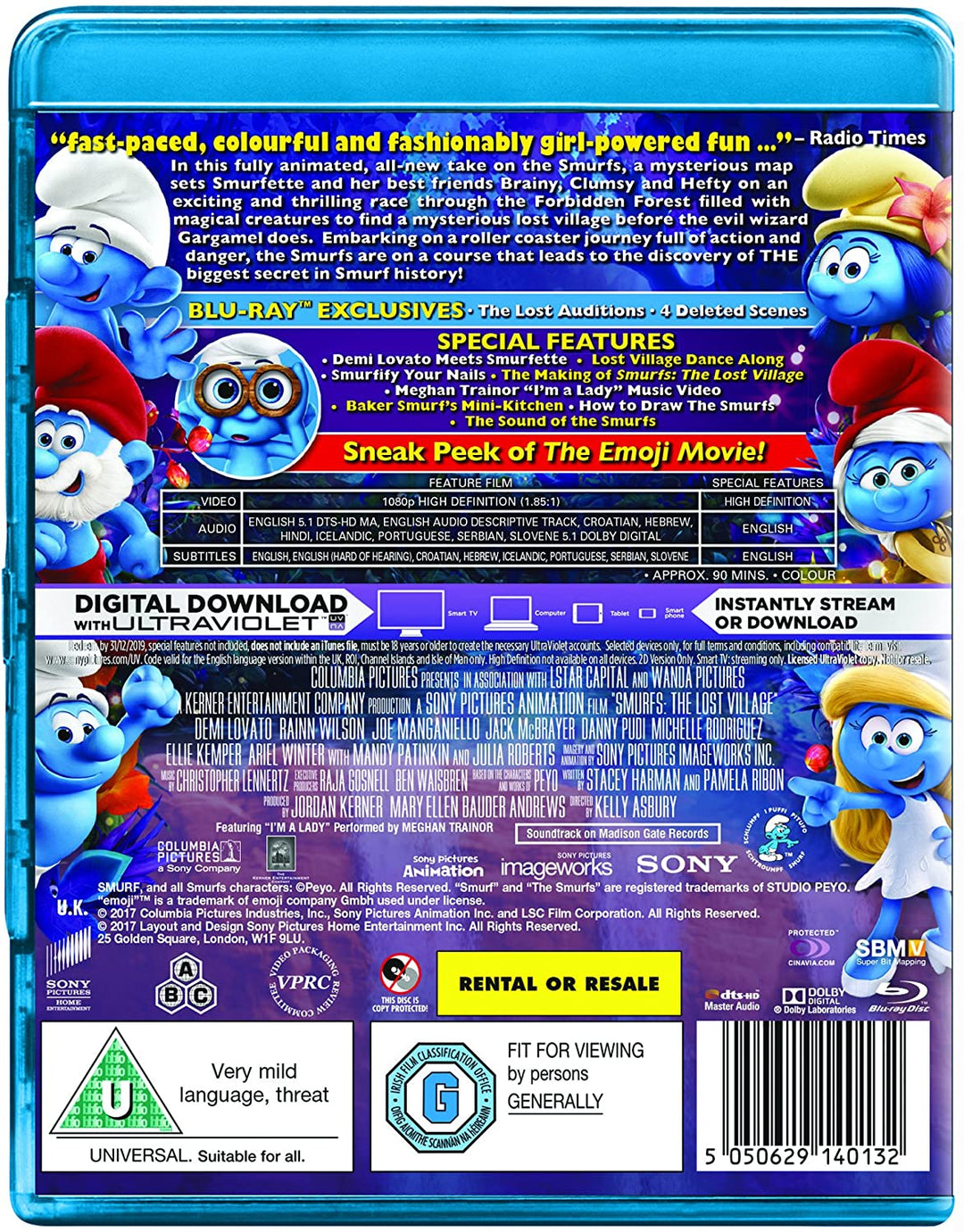 Smurfs: The Lost Village (2017) - Blu-ray [Region Free]