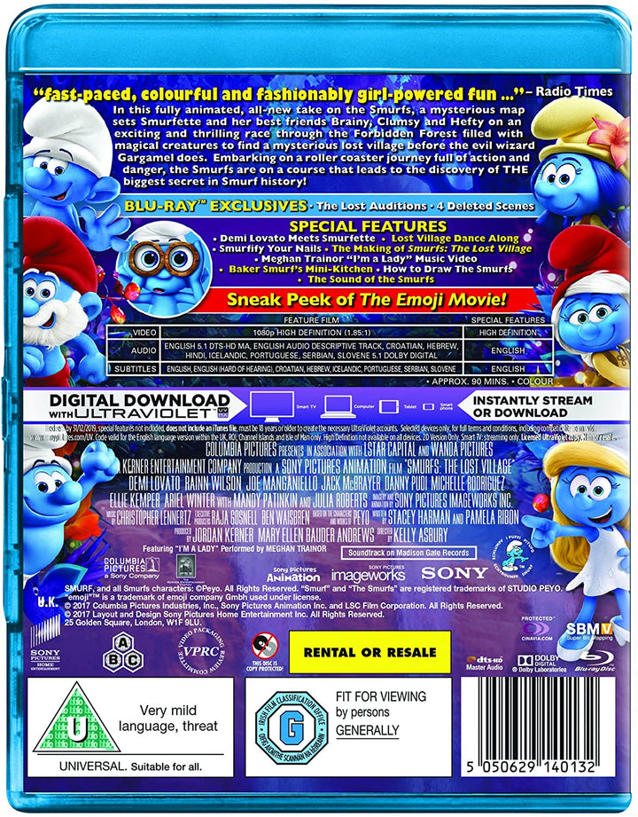 Smurfs: The Lost Village (2017) - Blu-ray [Region Free]