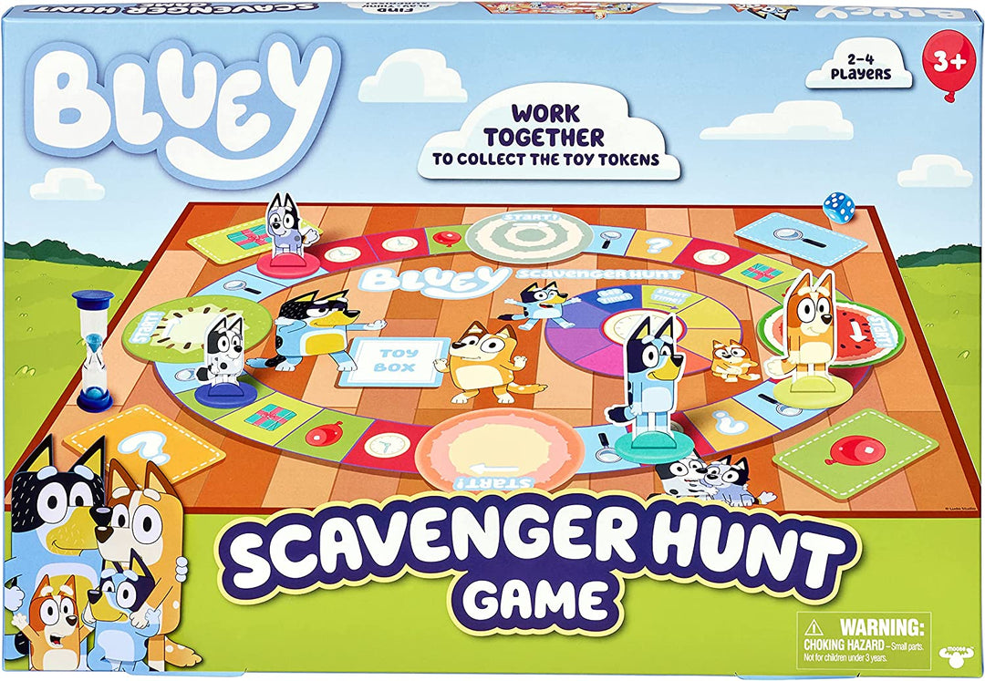 Bluey Scavenger Hunt Brettspiel – Offizielles Familienbrettspiel für 2–4 Spieler