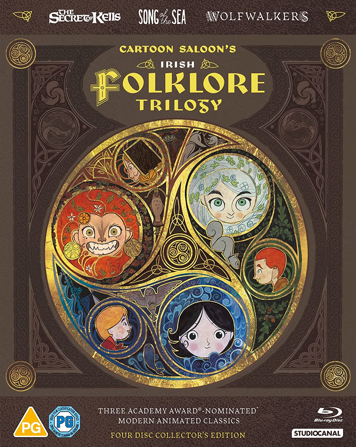 Cartoon Saloon Irish Folklore Trilogy (The Secret of Kells, Song of the Sea, Wolfwalkers) - Blu-ray Limited Edition [Blu-ray] 1