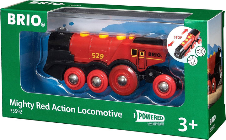 BRIO World Mighty Red Action Locomotive - Battery-Powered Train for Kids 3 Years Up