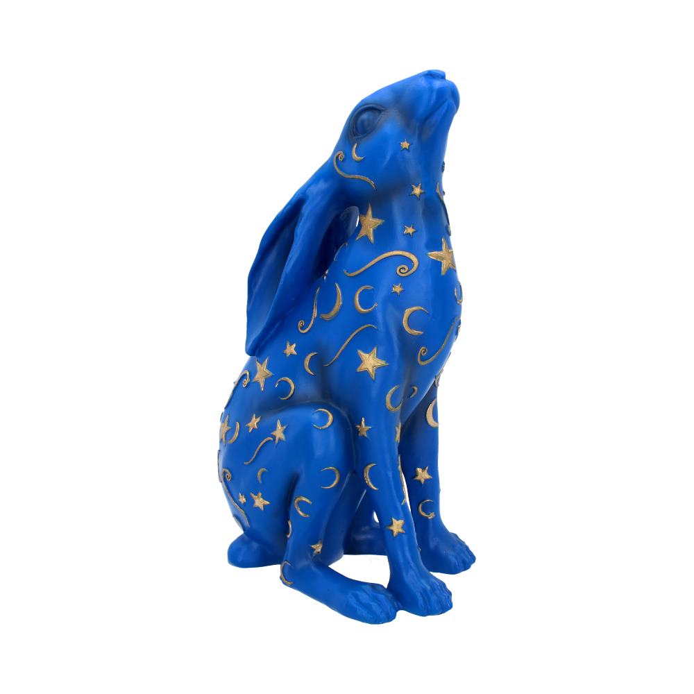 Nemesis Now Celestial Collection - Lepus Hare Figurine Blue Resin Statue with Gold Stars and Moons 1