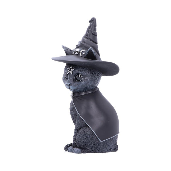 Nemesis Now Purrah Hexenhut okkulte Katzenfigur, schwarz, 13,5 cm